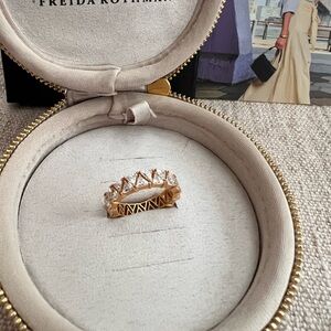Freida Rothman Gold ring, can be a stacker or statement ring. Sz 9